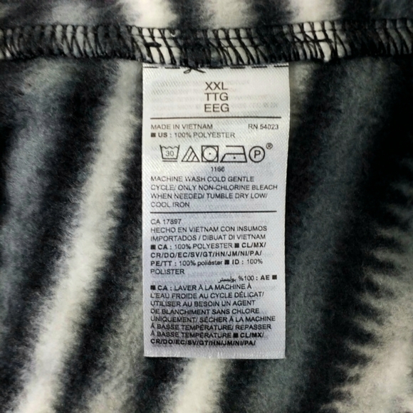 Old Navy Black White Fair Isle Print Fleece Pull-On Sleep Lounge Pants Women XXL - Picture 9 of 11